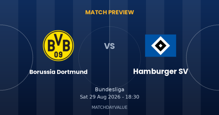 Borussia Dortmund vs Hamburger SV - MATCH PREVIEW