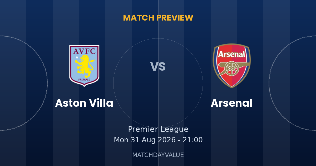 Aston Villa vs Arsenal - MATCH PREVIEW
