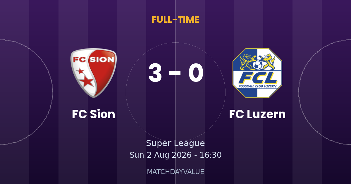 FC Sion vs FC Luzern - FULL-TIME