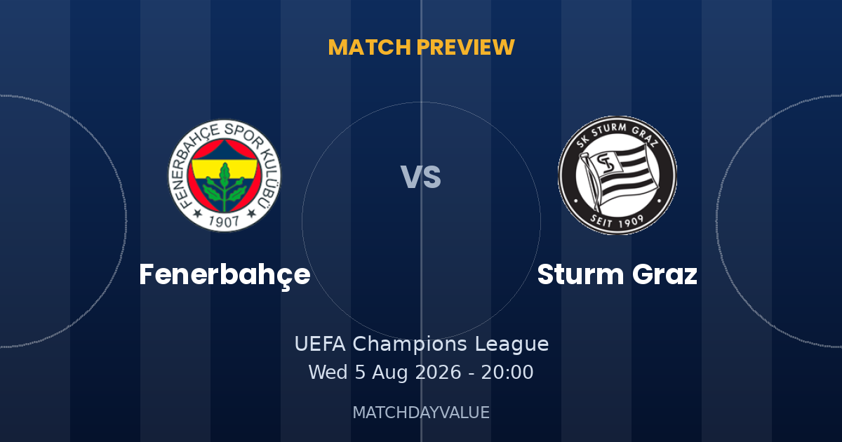 Fenerbahçe vs Sturm Graz - MATCH PREVIEW
