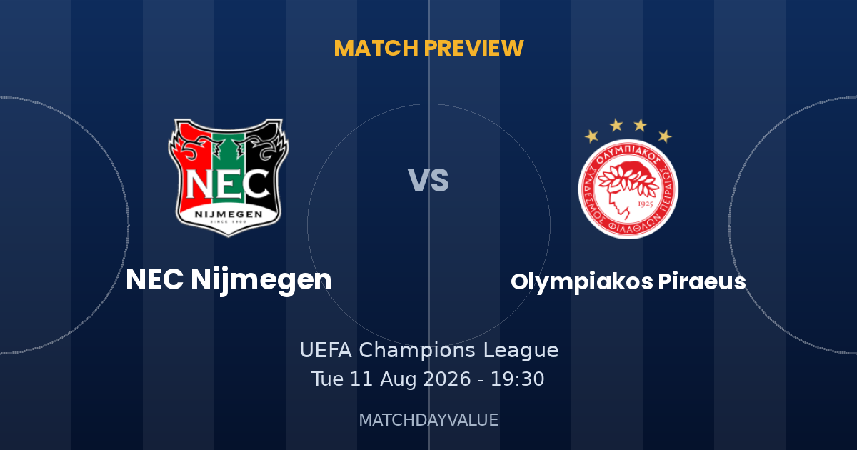 NEC Nijmegen vs Olympiakos Piraeus - MATCH PREVIEW