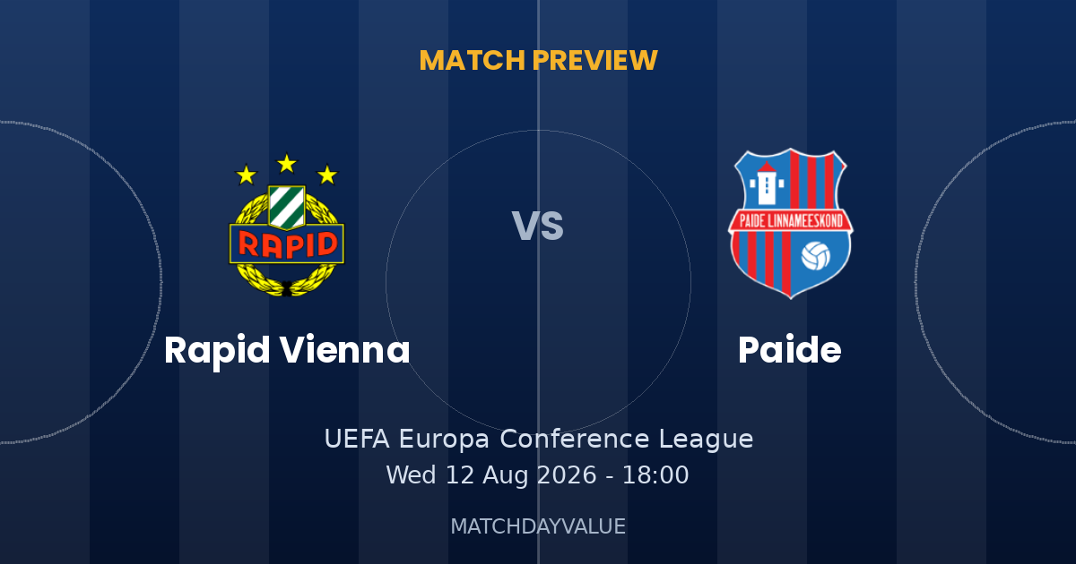 Rapid Vienna vs Paide - MATCH PREVIEW