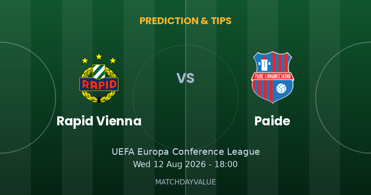 Rapid Vienna vs Paide - PREDICTION & TIPS
