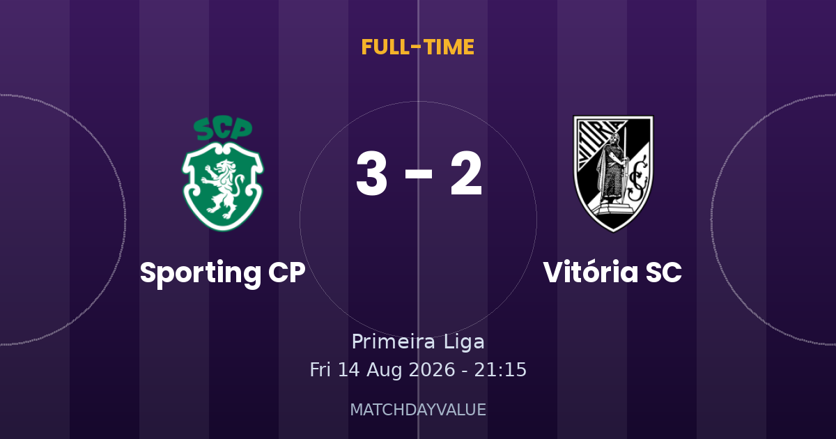 Sporting CP vs Vitória SC - FULL-TIME