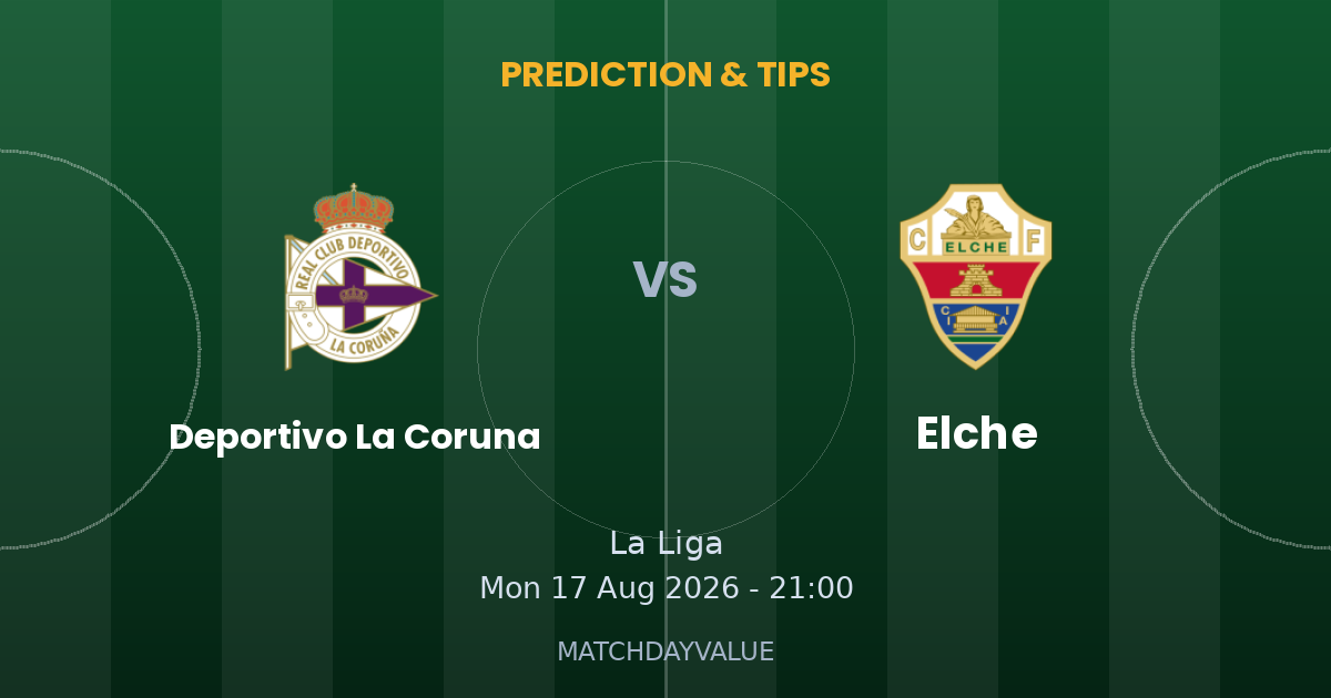 Deportivo La Coruna vs Elche - PREDICTION & TIPS