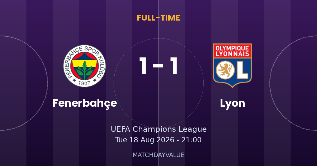 Fenerbahçe vs Lyon - FULL-TIME