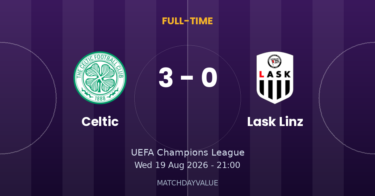 Celtic vs Lask Linz - FULL-TIME