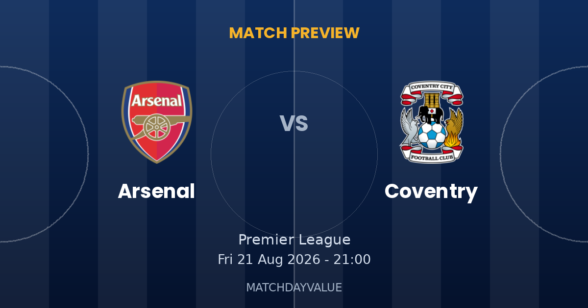 Arsenal vs Coventry - MATCH PREVIEW