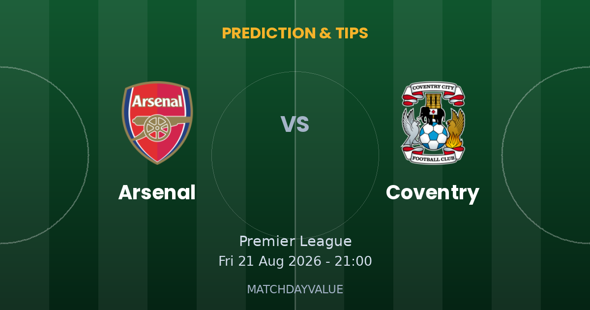 Arsenal vs Coventry - PREDICTION & TIPS