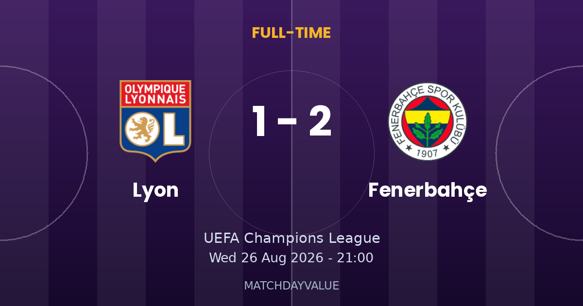 Lyon vs Fenerbahçe - FULL-TIME