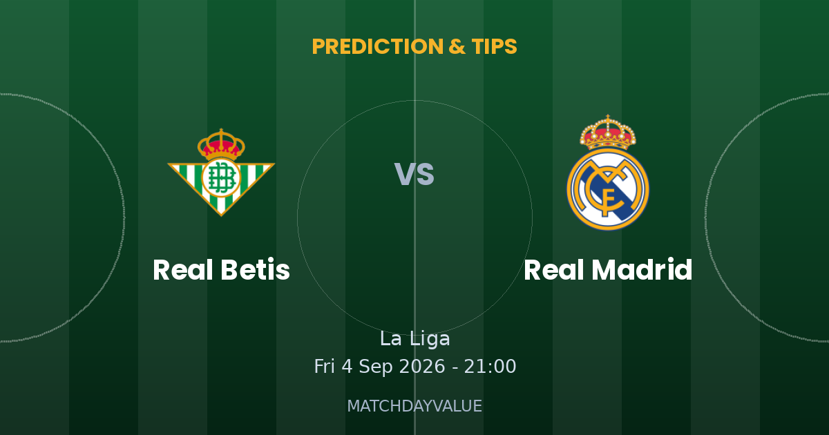 Real Betis vs Real Madrid - PREDICTION & TIPS