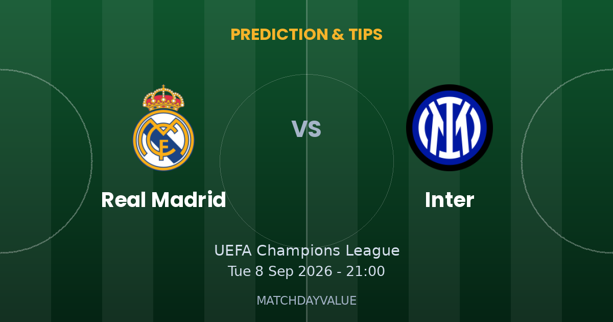 Real Madrid vs Inter - PREDICTION & TIPS